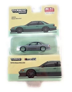 chase! VERTEX Nissan Silvia S13 Green 1:64 Model By Tarmac Works T64G-025-GR - Picture 1 of 4