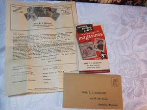 1930's Rare small Catalog 1935 Mrs. T.J. Morrow Magazine Agency Appleton Wi - Imagen 1 de 6