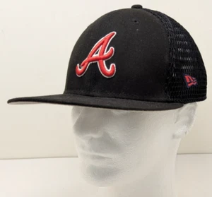 Atlanta Braves Baseball MLB Trucker Hat Cap Snapback New Era 9Fifty - Picture 1 of 15