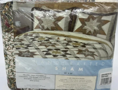 Almohada Estándar Sham Canela Estrella PEKÍN ARTESANÍA 20" X 26" Una Falsa (L1) Foto 1 de 4