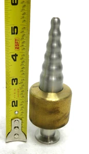 NEW OLD STOCK - Stainless Steel & Brass Inline Gas Barbed Threaded Valve - Foto 1 di 12