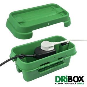 Kleine grüne DRiBOX (200) wetterfeste Außenabzweig Anschluss Elektrikdose - Bild 1 von 7