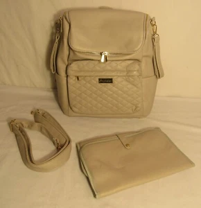 Mochila de pañales Bellaboo con cambiador, cuero vegano, mocha - NUEVO - Imagen 1 de 9
