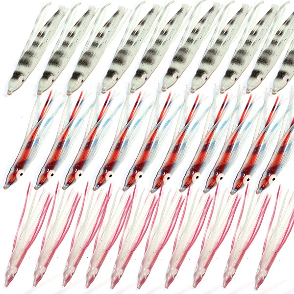 75mm Soft Plastic Squid Lures Skirts Inchiku Snapper Jig Assist Glow Jigging - Bild 1 von 1
