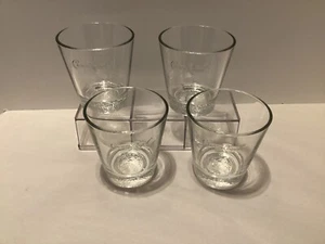 Crown Royal On The Rocks Whisky Vetro Trasparente Logo in rilievo Set di 4 - Foto 1 di 20