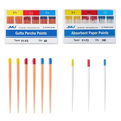 JMU Dental Gutta Percha Points Absorbent Paper Points Endodontic Root Canal - Image 1 of 4