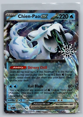 Pokemon - Chien Pao ex 061/193 - Snowflake Stamp Holiday Calendar Promo Holo - Image 1 of 2