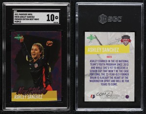 2021 Parkside NWSL Vol 2 Next Wave Purple Ashley Sanchez SGC 10 GEM Rookie RC