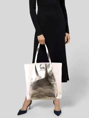 Bolso de hombro Jimmy Choo metálico dorado rosa/rosa rubor X-grande Shopper nuevo con etiquetas Foto 1 de 4