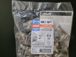 10 Pac Blum Face Frame 105 Degree  1/2 in. Overlay  European Hinge Self Closing - Picture 1 of 2