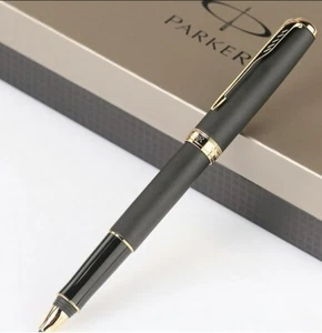 Parker Sonnet Series Matte Black Gold Clip 0.5mm Ink Refill Rollerbal Pen - Imagen 1 de 9