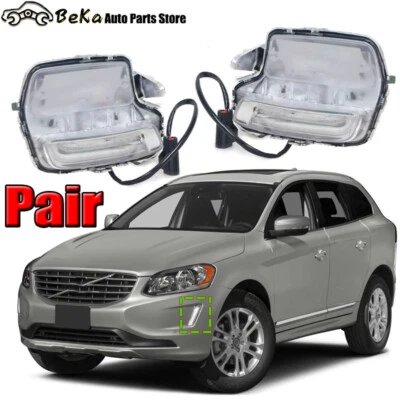 2 шт светодиодных передних бампера дневных ходовых огней для Volvo XC60 2014-2018 LH&RH DRL - Изображение 1 из 4