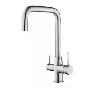 URBAN INOX 4 Wege Wasserhahn massiv Edelstahl 360 drehbare Küchenarmatur - Bild 1 von 2