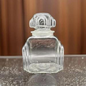 Skyscraper Candy Jar Canister Apothecary Glass Art Deco Vtg Drug Store Clear 9.5 - Picture 1 of 3