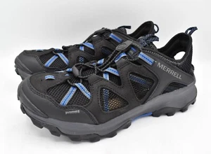 Merrell Mens Size 8 Speed Strike Sieve Black Leather Sandals Sneakers Shoes - Picture 1 of 11