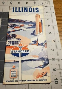 Illinois Highway Map compliments of Standard Oil Company (1965) - Picture 1 of 6