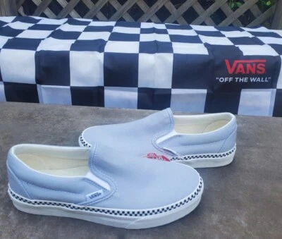 Vans Niños Talla 6.5 Clásico Gris Negro Cuadros Slipon Zapatillas de Skate Foto 1 de 4