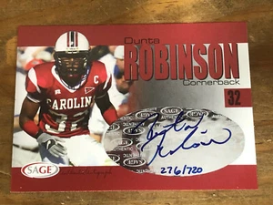 Dunta Robinson RED ROOKIE AUTOGRAPH 276/720 - 04 Sage A34 - Picture 1 of 1