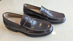 Loafers dress shoes mens 11.5w brown wide pennyloafers Academie - Picture 1 of 6