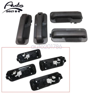 LH&RH Front And Rear Door Matt Black Door Outer Handle Fit Ford F150 2015-2020 - Foto 1 di 10