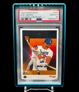 1989 Upper Deck KIRK GIBSON Dodgers Checklist PSA 10 VERY LOW POP ⚾️🏆 - Picture 1 of 5