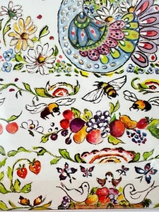 Vintage Heirloom Crafts Decotiques Rub On Transfers Fruits & Flowers 2 Sheets - Picture 1 of 14