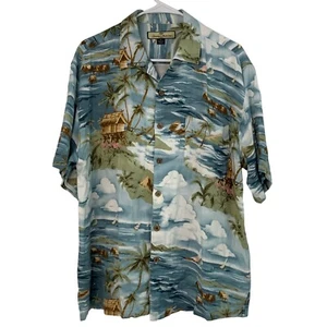 Rare Tommy Bahama Mens Silk Hawaiian Island Shirt Size M Vacay 7676 New - Picture 1 of 9