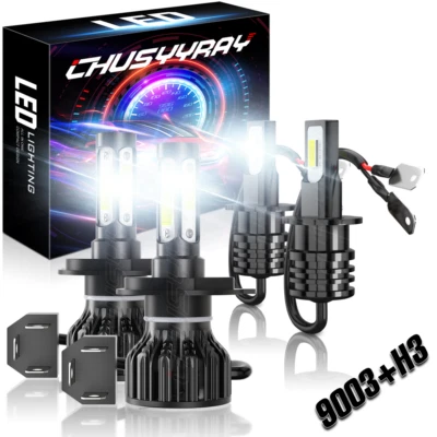 For Nissan Pathfinder 2001-2004 4x 6000K LED Headlight Fog Light Bulbs Combo Kit - image 1 of 4