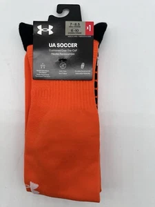 ONE PAIR MENS UNDER ARMOUR UA SOCCER  OVER THE CALF SOCKS ORANGE  MEDIUM 7-8.5 - Picture 1 of 4