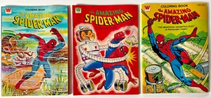 The Amazing Spider-Man 3 Vintage Coloring Books~two 1976 one 1979 Marvel Comics - Picture 1 of 15