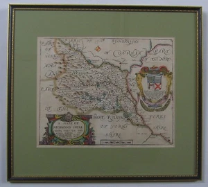 Yorkshire Richmondshire: antica mappa di Richard Blome, 1673 - Foto 1 di 3