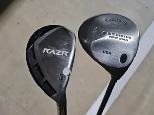 Lot of 2 Callaway RAZR X 3 H60G & Big Bertha War Bird Driver Boron Graphite  - Picture 1 of 12