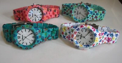 Women's Multicolor Flower Print Fashion Dressy Casual  Fun Watches - Image 1 of 4