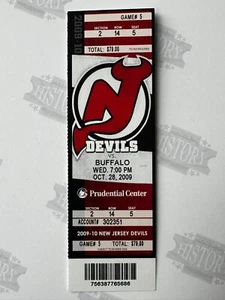 2009 Buffalo Sabres at New Jersey Devils Ticket 10/28/09 Ryan Miller Win - Picture 1 of 1