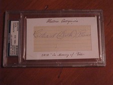 Dick Bass 2010 Historic Autographs “In Memory of” Edition PSA Certified