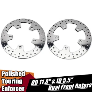 Polishing 11.8" Front Brake Rotors for Harley Road King Street Glide FLHX FLHXS - Picture 1 of 9