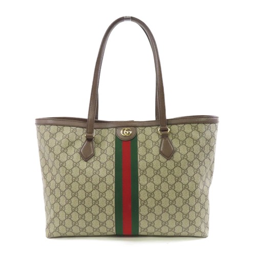 Borsa a tracolla Gucci GG GHW 631685 rivestita in tela marrone