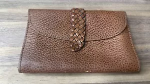 Portafoglio Bellini vintage in pelle marrone con passanti per cintura - Foto 1 di 16
