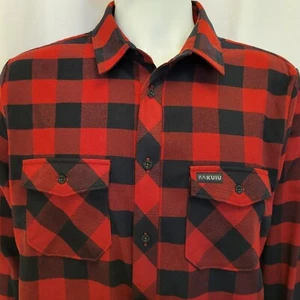 KUIU shirt mens large plaid red black buffalo 98% polyester 2% lycra older model - Picture 1 of 20
