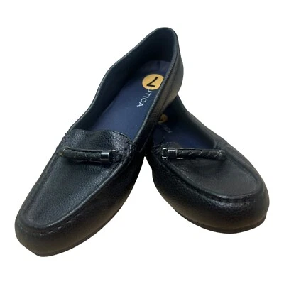 NAUTICA Beckington Black Flats with Braided Buckle Loafers Women's Size 7 - Image 1 of 4