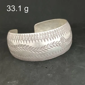 FINE SILVER BRACELET BANGLE CRAFT CUFF VINTAGE iconic design symbolizing #RE09 - Picture 1 of 7