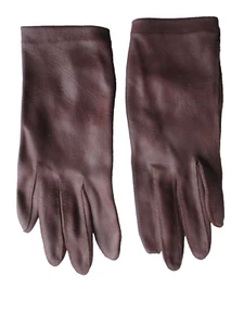 Women's Van Raalte Brownish Burgundy Nylon Gloves 6-1/2 Vintage Made in USA NWOT - Picture 1 of 5