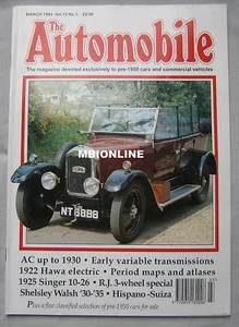 The Automobile magazine March 1994 featuring AC, Singer - Picture 1 of 1
