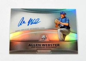 Refractores autógrafos Bowman Platinum Prospect 2010 Allen Webster BPA-AWE automático - Imagen 1 de 2