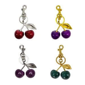 Cherrys Keychain Pendant Lovely Sturdy Alloy Accessory for Bags or Car Ornament - Zdjęcie 1 z 12