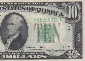 1934-A FEDERAL RESERVE NOTE $10 "ST. LOUIS" (( GEM UNC )) - Picture 1 of 6