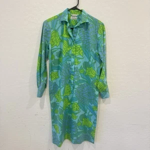 Vintage Lady Bayard Dress Womens 9/10 Floral Resortwear Hippie Psychedelic  - Picture 1 of 6