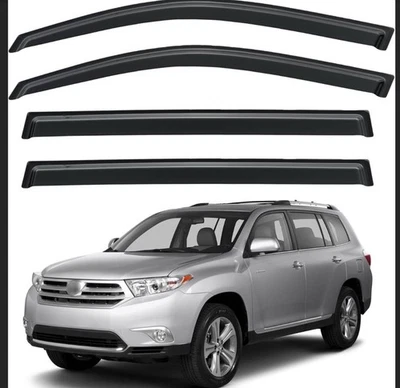 Toyota Highlander 2008-2013 híbrido viseras de ventana protectores de lluvia Foto 1 de 2