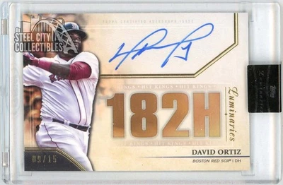 David Ortiz 2020 Topps Luminaries Hit Kings Autograph Card #HK-DO 9/15 - Image 1 of 2