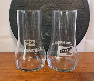 7 UP, "THE UNCOLA" UPSIDE DOWN GLASSES, 16 Oz SET OF (2) - Image 1 of 4